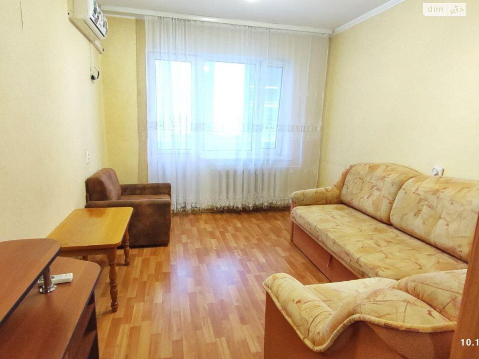 Furnished apartment with balcony and appliances