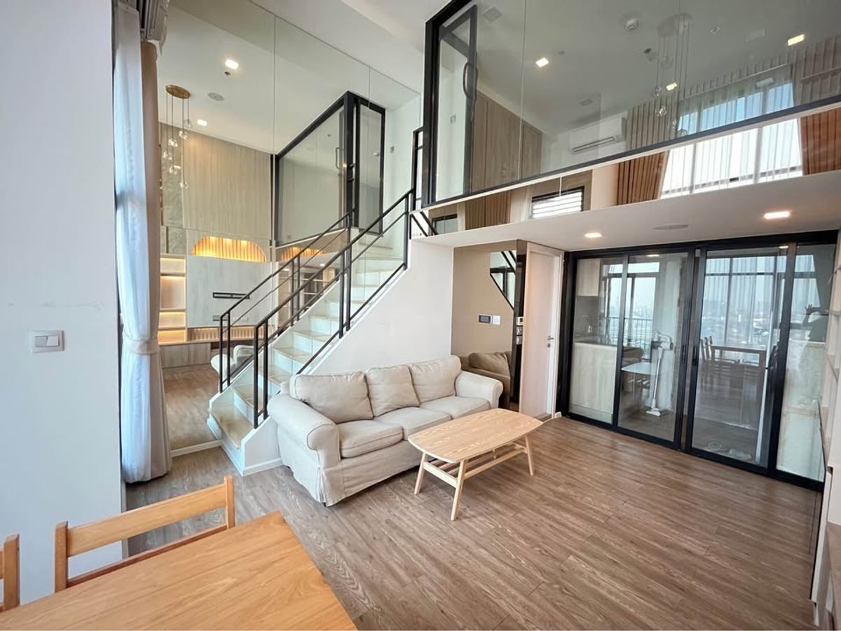 Duplex Condo near BTS Onnut with River View and Shuttle Service