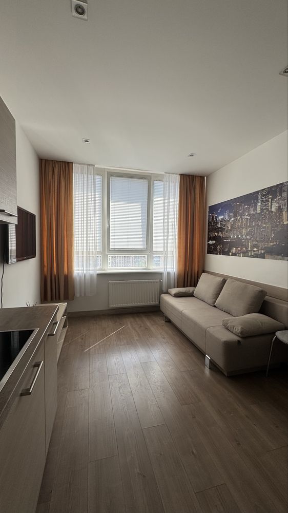 City View Studio Apartment with Urban Panorama