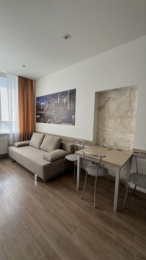 City View Studio Apartment with Urban Panorama